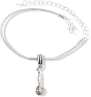 Headphones and Microphone with Details Snake Chain Charm Bracelet