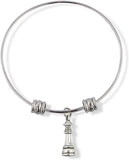 Queen Chess Piece Fancy Charm Bangle