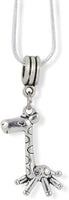 Emerald Park Jewelry Giraffe (Cartoon Looking) Charm Snake Chain Necklace