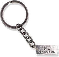 EPJ No Excuses Text Charm Keychain