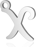 Dave The Bunny X Necklace | Stainless Steel Charm Letter X Necklace for Women or Initial X Necklace for Men Otherwise Known as Monogram Necklace X Necklace Initial