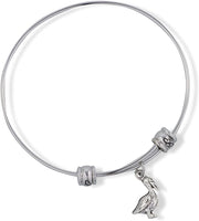 Pelican Sea Bird Fancy Charm Bangle