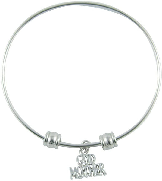 Godmother Gift from Godchild Bracelet Bangle Godparent Gifts from Godchild God Mother Jewelry Baptism Christening Madrina Mom Godmom Best Ever for Women Accessories Charm Fairy Jewelry for Godmothers