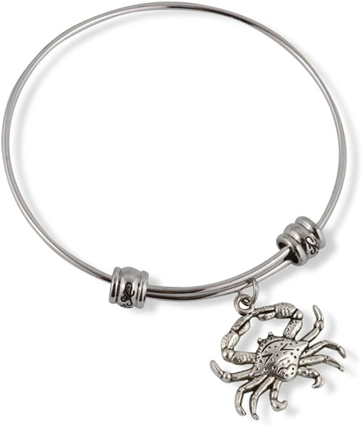 Emerald Park Jewelry Crab (with Detail on Shell) Fancy Bangle
