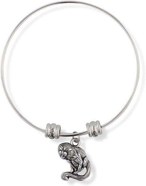 EPJ Macaque Long Tailed Monkey Fancy Charm Bangle
