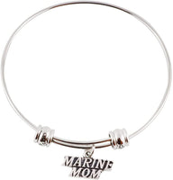 Marine Mom Bracelet Bangle Charm Gift for Marines Kids Women Men Girls and Boys Jewelry US Marine Corps Gifts Stuff Accessories Decor USMC