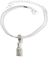 Fire Hydrant Snake Chain Charm Bracelet
