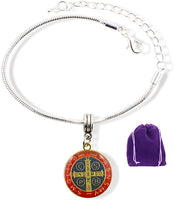 EPJ Saint Benedict Coloured Snake Chain Charm Bracelet