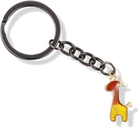 EPJ Giraffe with Four Horns and Tail Charm Keychain