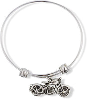 Emerald Park Jewelry Harley Motorcycle Fancy Charm Bangle