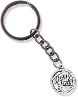 EPJ Thank You Text in a Circle Charm Charm Keychain
