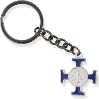EPJ Saint Michael Blue Cross Charm Keychain
