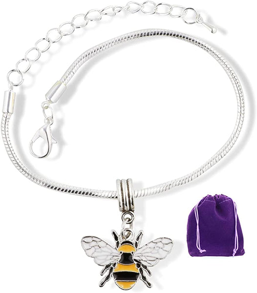 Honeybee Bracelet - Silver & Rose Gold - Lydia's Bees