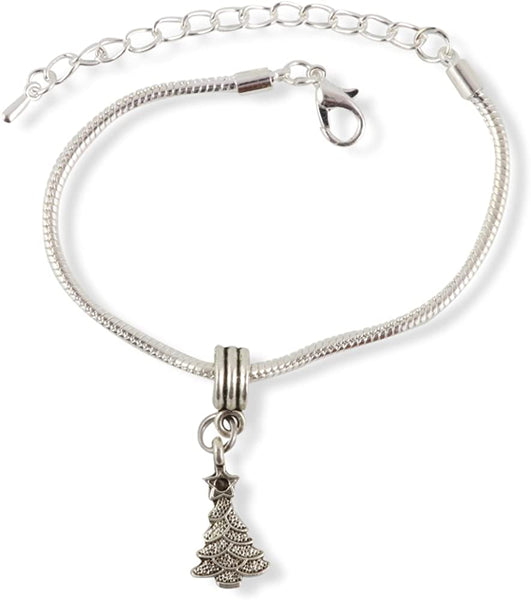 Christmas Tree Snake Chain Charm Bracelet