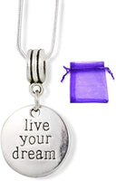 Live Your Dream Necklace | Charm Snake Chain Pendant