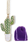 Cactus Necklace | Jewelry Cacti Charm Stuff Gifts for Women Teen Men Arizona Pendant Cactus Succulent Decor