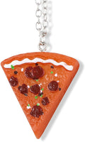 Emerald Park Jewelry Pizza with Pepperoni Charm Chain Necklace