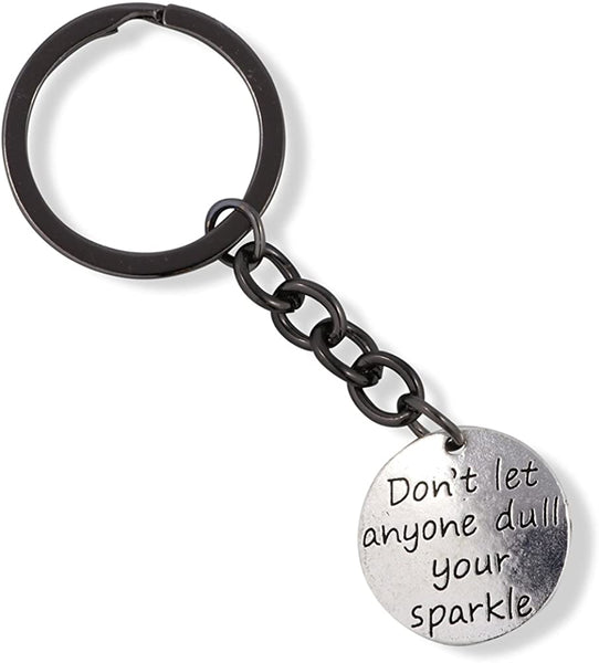 Emerald Park Jewelry Dont let Anyone Dull Your Sparkle Charm Keychain