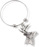 Deer Bracelet Bangle Charm Gift for Kids Women Men Girls Hunters and Boys Antlers Antler Gifts Stuff Accessories Head Jewelry Decor