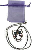 Emerald Park Jewelry Owl Pendant with Chain Bohemian Style