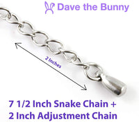 Long Horn Skull Snake Chain Charm Bracelet