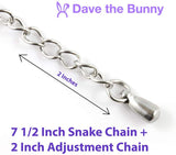 Large 3D Howling Wolf Snake Chain Charm Bracelet