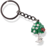 EPJ Ladybug in Green Tree with Cat at The Trunk Charm Keychain