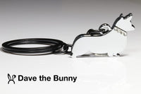 Dave The Bunny Corgi Keychain - Corgi gifts for Corgi Lovers Women and Men will Love a Great Dog Keychain Corgie Lovers Gift and Amante de los Corgis et Amante de los Perros