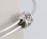 Treble Clef and Music Note on White Snare Drum Fancy Charm Bangle