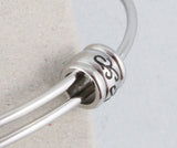 XOXO Kiss Hug Text Fancy Charm Bangle