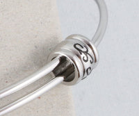Cat with Squinty Eyes Fancy Charm Bangle