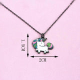 Unicorn Necklace | Jewelry Charm Stuff Unicorn Gifts for Women Men Pendant Accessories and Black Chain