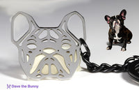 Dave The Bunny French Bulldog Keychain - Frenchie Gifts and French Bulldog Decor of Frenchie Dog