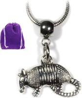 Armadillo Necklace - Armadillo Gifts and Souvenirs as Great Armadillo Jewelry Stainless Steel Snake Chain or Armadillo Ornament for the Armadillo Elite and Armadio Portatile as Mighty the Armadillo