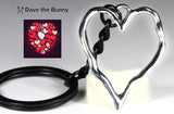 Dave The Bunny Heart Keychains for Women - Crooked Heart Cute Keychain Couples will Love