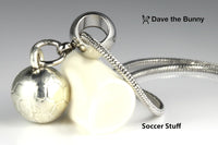 Soccer Stuff - Soccer Ball Charm Necklace Premium Stainless Steel Snake Chain with Alloy Charm, Soccer Ball Design - Ideal Soccer Gifts for Football Ball Enthusiast as Cool Soccer Stuff