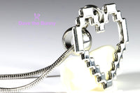 Dave The Bunny Silver Heart Necklace for Women and Men - A Heart Pendant Necklace