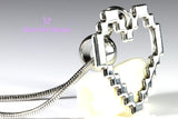 Dave The Bunny Silver Heart Necklace for Women and Men - A Heart Pendant Necklace