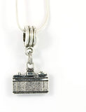 Photographer Necklace | Camera Necklace Silver Plated Snake Chain Camera Jewelry or Camera Gifts for Photographers Women or Necklace with Camera for a Photography Necklace or Camera Necklaces