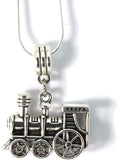 Train Charm Necklace | Train Pendant on a 22 inch Stainless Steel Snake Chain Necklace for Train Lover Gifts and Gifts for Train Lovers Great for Train Party Favors and Train Birthday Decorations