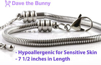 Lightning Bracelet | White Lightning Stainless Steel Snake Chain Bracelet