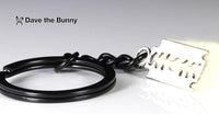Dave The Bunny Faux Razor Blade Keychain - Alt Jewelry Scene Emo Accessories for Men