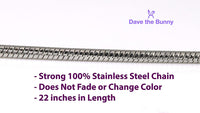 MotoCross Superman Necklace | Jump Pose Snake Chain Necklace 100% Stainless Steel Snake Chain