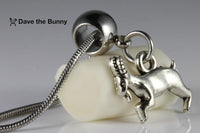 Dave The Bunny Goat Necklace - Stylish Goat Accessories: Stainless Steel Snake Chain with Alloy Goat Charm - Perfect Goat Decor, Unique Goat Items for Animal Enthusiasts