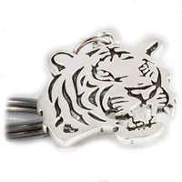 Emerald Park Jewelry Tiger Keychain | A Great Animal Keychain or Tiger Accessories Women and Men will Love, Silver, Large