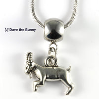 Dave The Bunny Goat Necklace - Stylish Goat Accessories: Stainless Steel Snake Chain with Alloy Goat Charm - Perfect Goat Decor, Unique Goat Items for Animal Enthusiasts