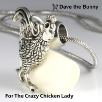 Chicken Necklace for Women and Men - Premium Stainless Steel Snake Chain with Alloy Charm - Chicken Decor, Ideal Chicken Accessories, Chicken Things and Chicken Decorations for Home and Kitchen