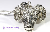 Capricorn Necklace - Goat Necklace of a Zodiac Sign Necklaces for Men and Women or a Great Baphomet Necklace and Gothic Necklace or Goth Pendant for Men and Women of a Goat Head Sheep Jewelry