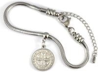 St Benedict Bracelets | 100 % STAINLESS STEEL Saint Benedict Bracelet or San Benito Bracelet Great St Benedict Medals These are Women and Men Saint Bracelets or Medals for Men Women Benitos Santos