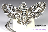 Dave The Bunny Gothic Jewelry for Men - Death Head Moth Necklace or Silver Butterfly Necklace for Women